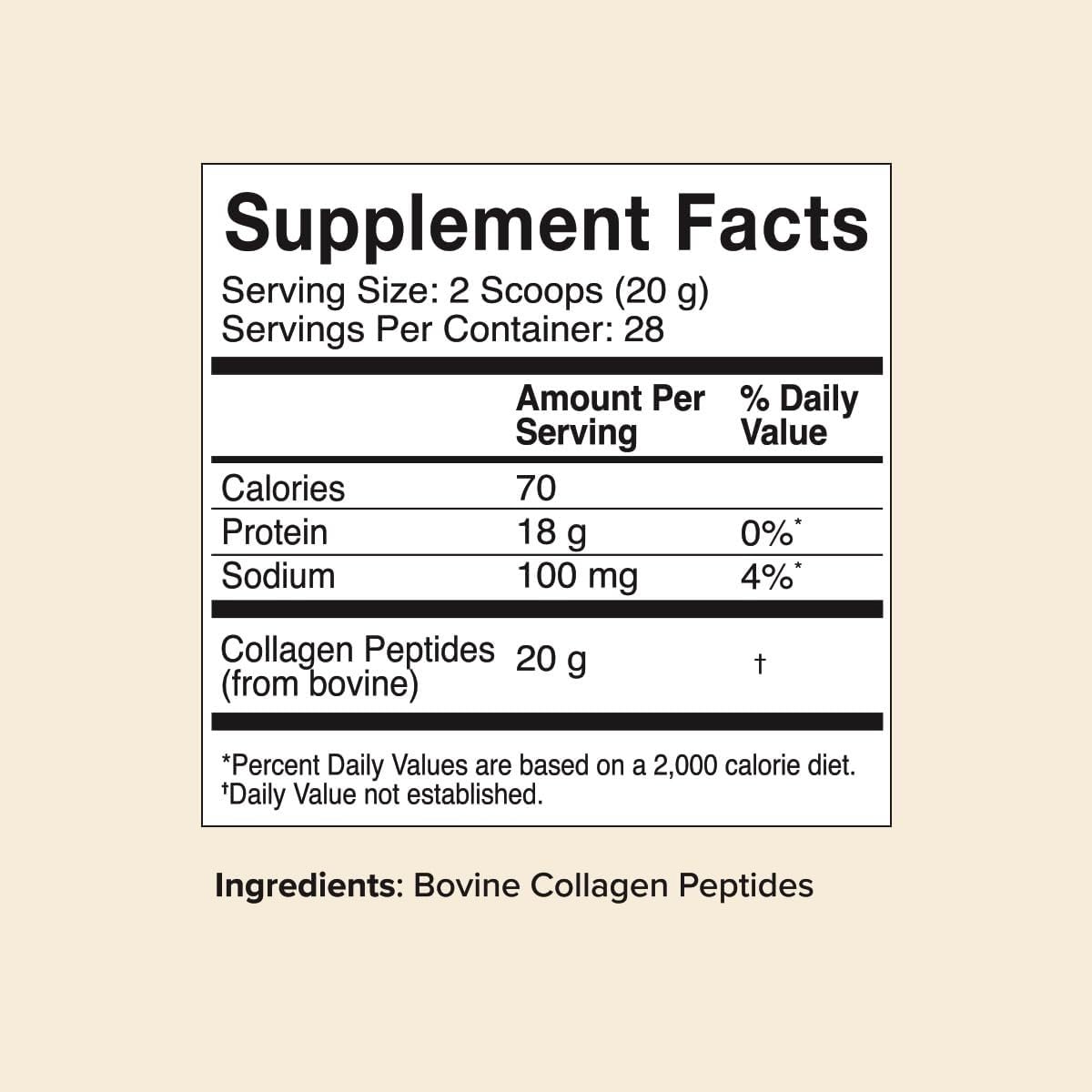 Poudre de collagène Great Lakes Gelatin 20 oz avec cuillère