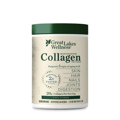 Poudre de collagène Great Lakes Gelatin 20 oz vue de face