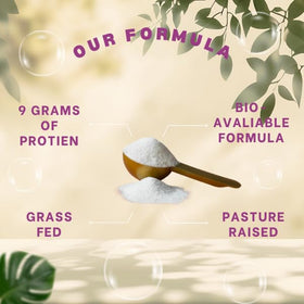 Poudre de collagène halal avec smoothie dans un verre
