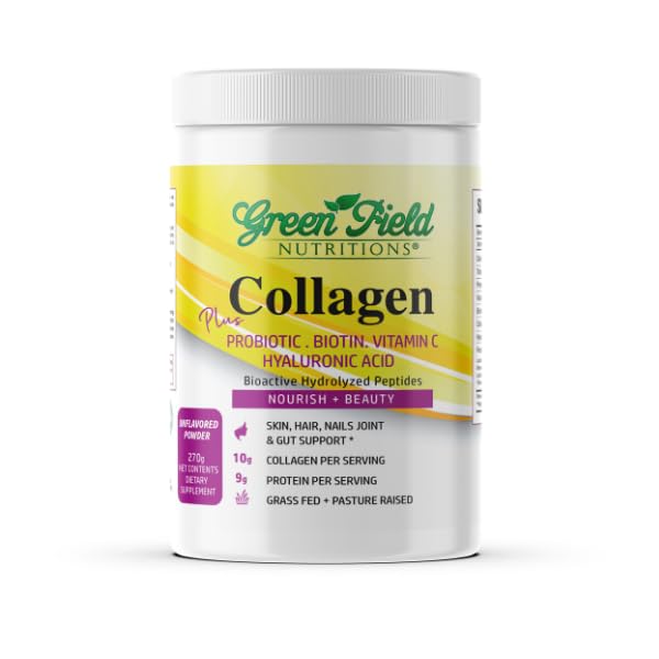 Poudre de collagène halal GREEN FIELD NUTRITIONS 277g vue de face