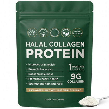 Poudre de collagène halal Lexenic 308g vue de face