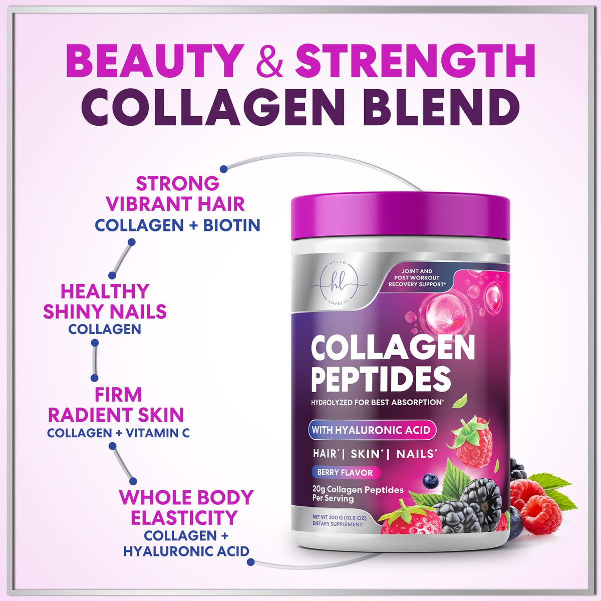 Poudre de collagène Hello Lovely! mélangée dans un smoothie