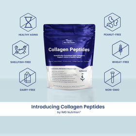 Poudre de Collagène Hydrolysé 1MD Nutrition dans un bol