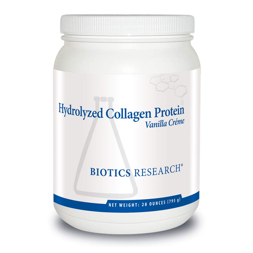 Poudre de collagène hydrolysé BIOTICS RESEARCH vanille vue de face