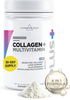 Poudre de collagène hydrolysé Livingood Daily 499g vue avant