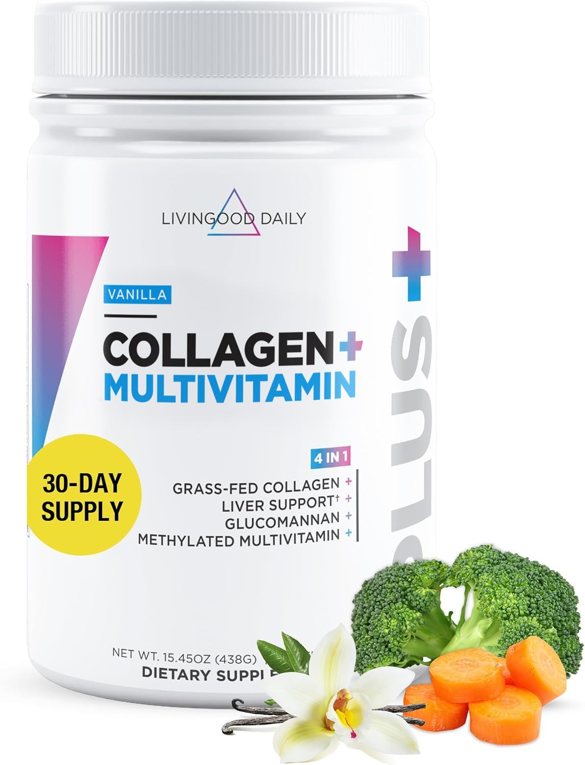 Poudre de collagène hydrolysé Livingood Daily en packaging avant