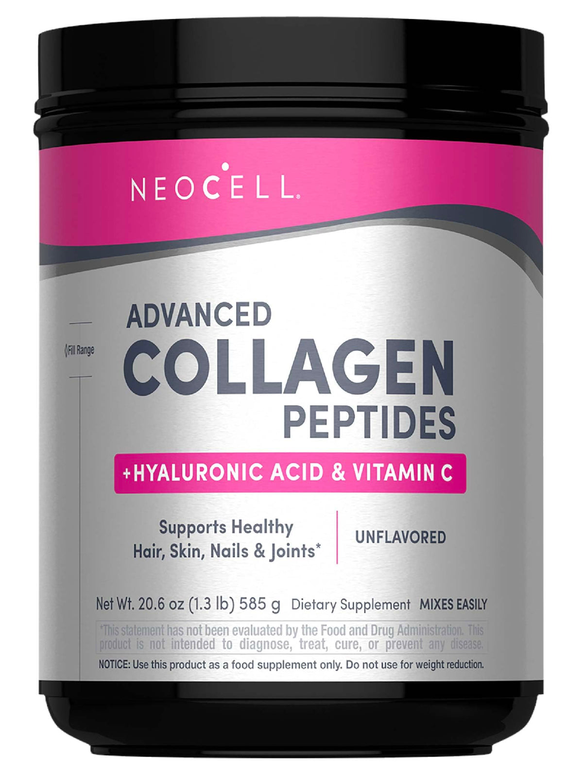 Poudre de collagène hydrolysé NeoCell 730g vue de face