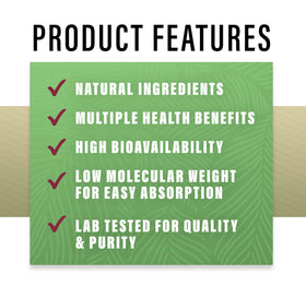 Poudre de collagène hydrolysé Perfect Supplements sur une table en bois