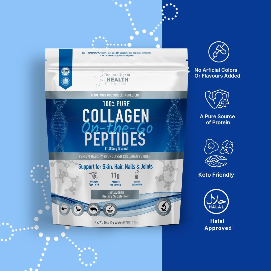 Poudre de collagène hydrolysé The Intelligent Health en stick pack