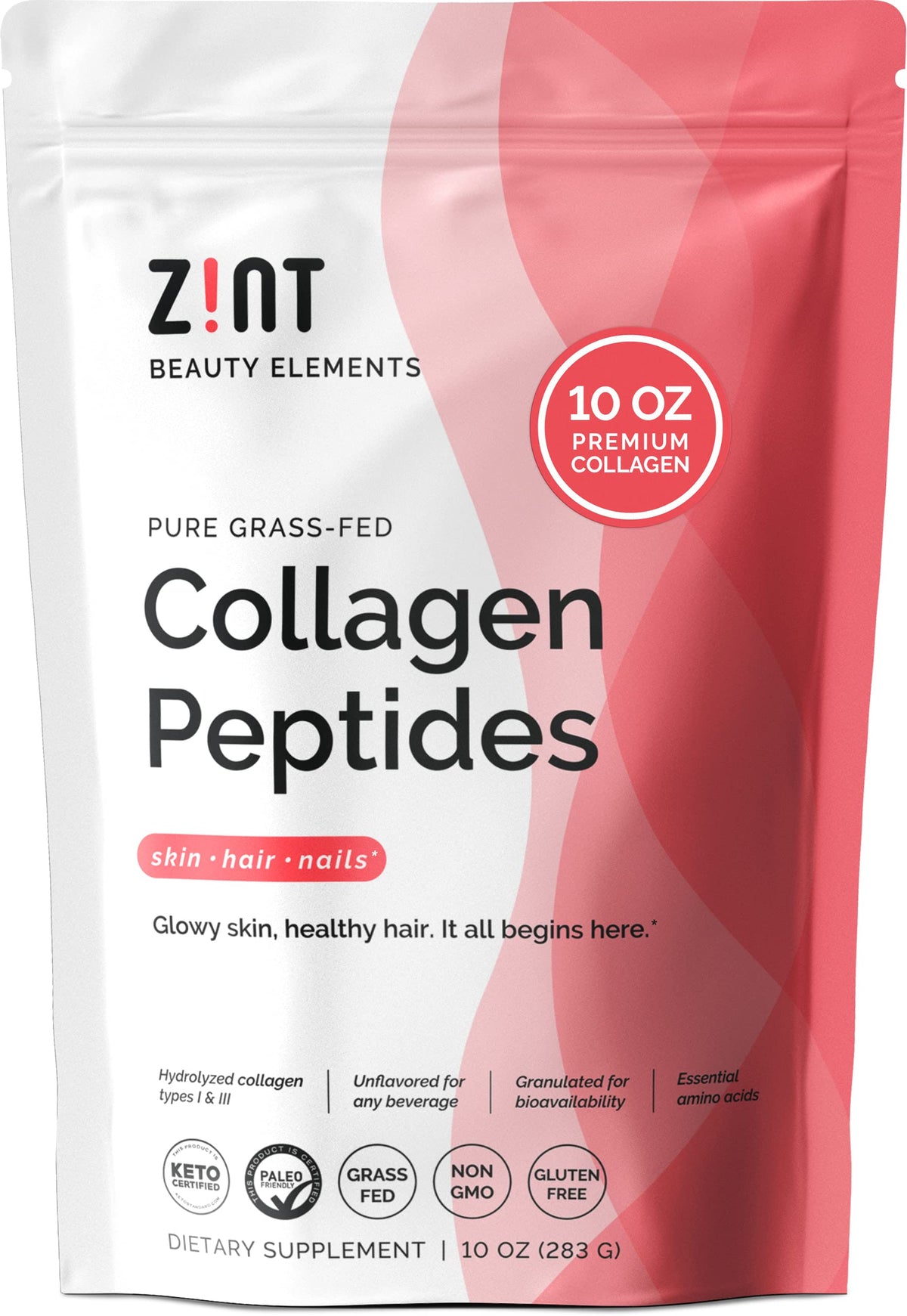 Poudre de collagène hydrolysé Zint 340g vue de face