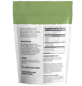 Poudre de collagène Kate Naturals 449g vue de côté