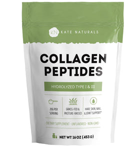 Poudre de collagène Kate Naturals 449g vue de face