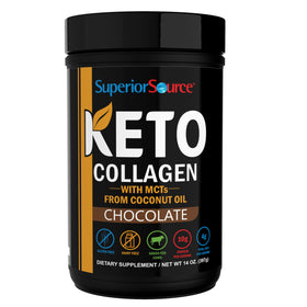 Poudre de collagène Keto Chocolat 481g de quality Source vue de face