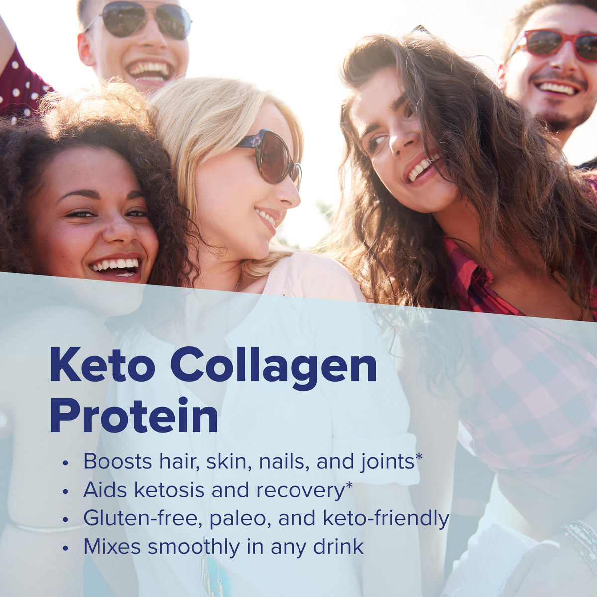 Poudre de collagène Keto Chocolat 481g mélangée dans un smoothie