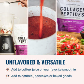Poudre de collagène Live Conscious dans un smoothie