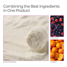 Poudre de collagène Livingood Daily en utilisation dans un smoothie