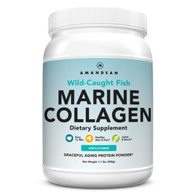 Poudre de collagène marin AMANDEAN 500g vue de face