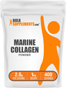 Poudre de Collagène Marin BulkSupplements dans un sachet de 1kg