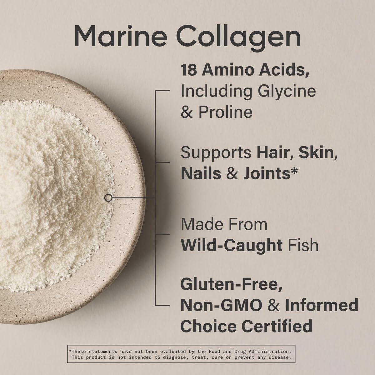 Poudre de collagène marin dans un smoothie