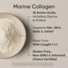Poudre de collagène marin dans un smoothie