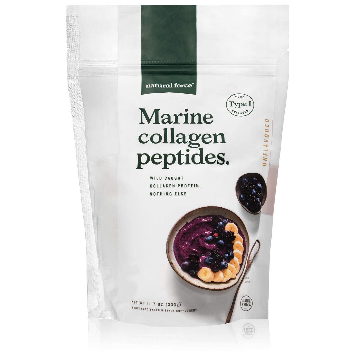 Poudre de collagène marin Natural Force 531g vue de face
