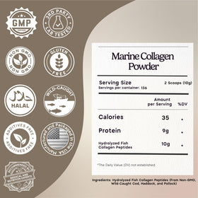 Poudre de collagène marin Zen Principle 3 lb, vue de côté