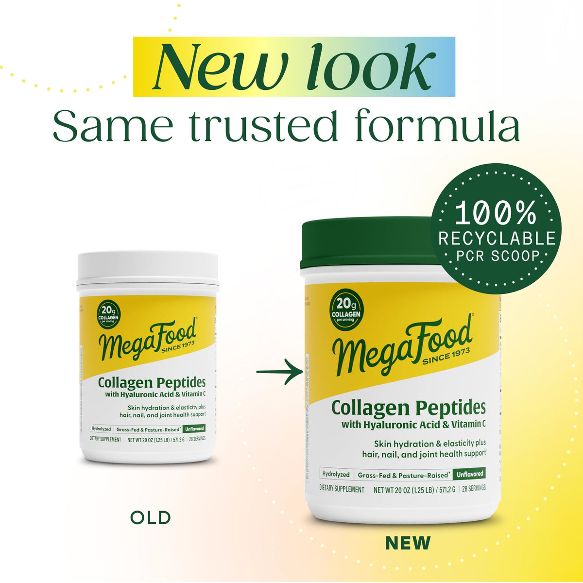 Poudre de collagène MegaFood avec cuillère de dosage