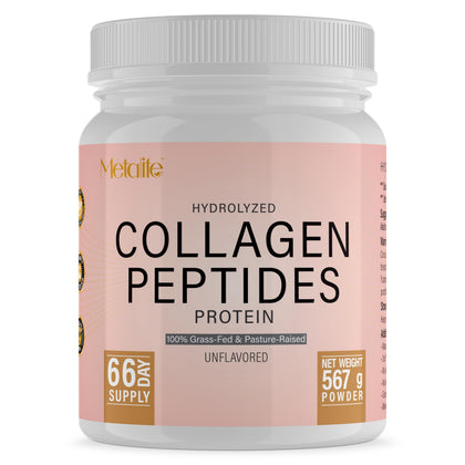 Poudre de collagène METALIFE 567g vue de face