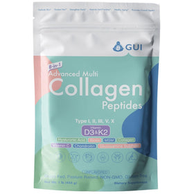 Poudre de collagène Multi 8-en-1 de GUI 16 Oz vue avant