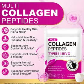 Poudre de collagène multi bnHUlMXw 472g sur une table avec des ingrédients