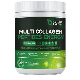 Poudre de collagène multi-collagène NATURE TARGET 390g vue de face