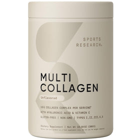 Poudre de collagène multi collagène Sports Research 399g vue de face
