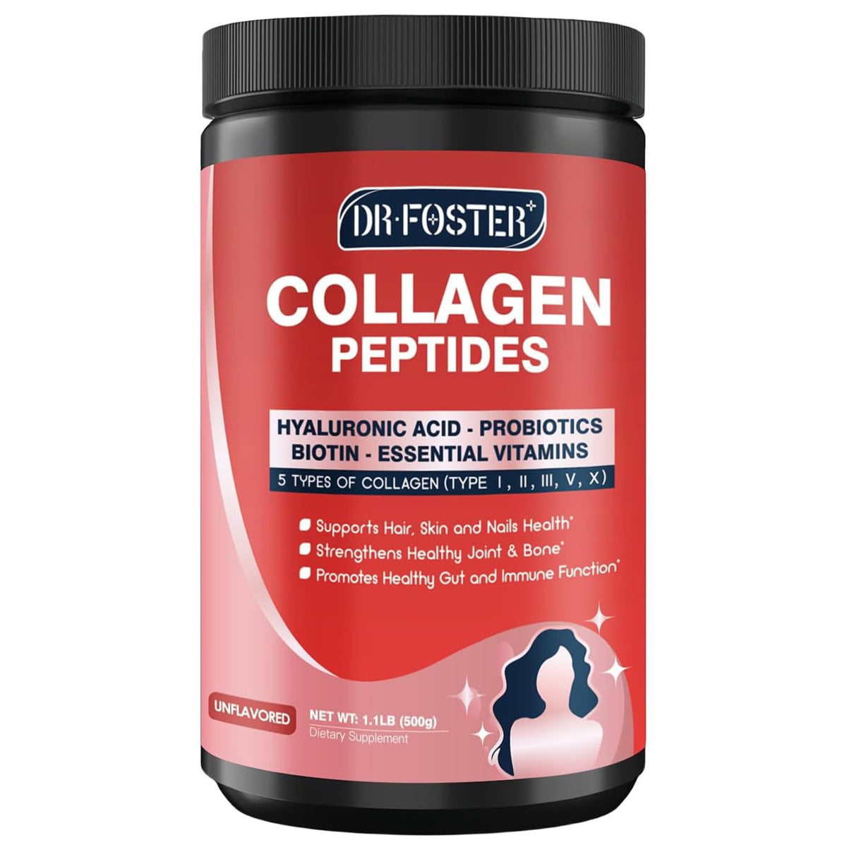Poudre de collagène multi DRFOSTER 640g vue avant