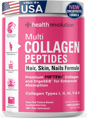 Poudre de collagène multi Health Revolution 358g vue avant