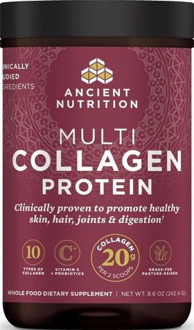 Poudre de collagène multi hydrolysé Ancient Nutrition vue de face