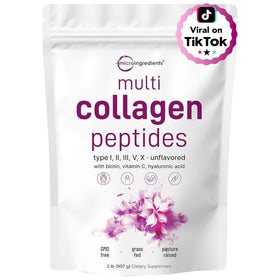 Poudre de collagène multi peptides Micro Ingredients 930g, vue de face