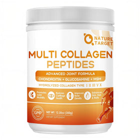 Poudre de collagène multi peptides NATURE TARGET vue de face
