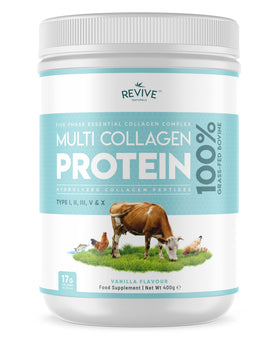 Poudre de collagène multiple vanille Revive Naturals 400g vue de face