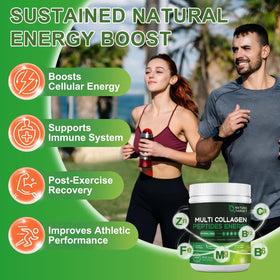 Poudre de collagène NATURE TARGET dans un bol avec cuillère