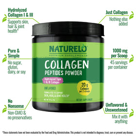 Poudre de collagène NATURELO mélangée dans un smoothie