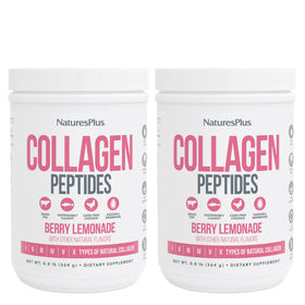 Poudre de collagène NaturesPlus 0,8 lb saveur baies citron vue de face