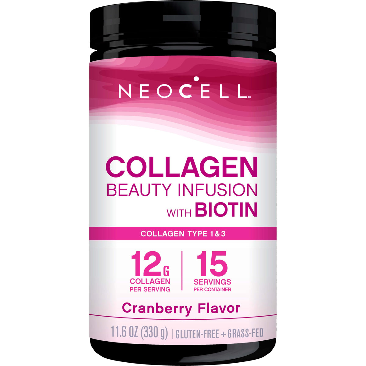 Poudre de collagène NeoCell 431g vue avant avec étiquette