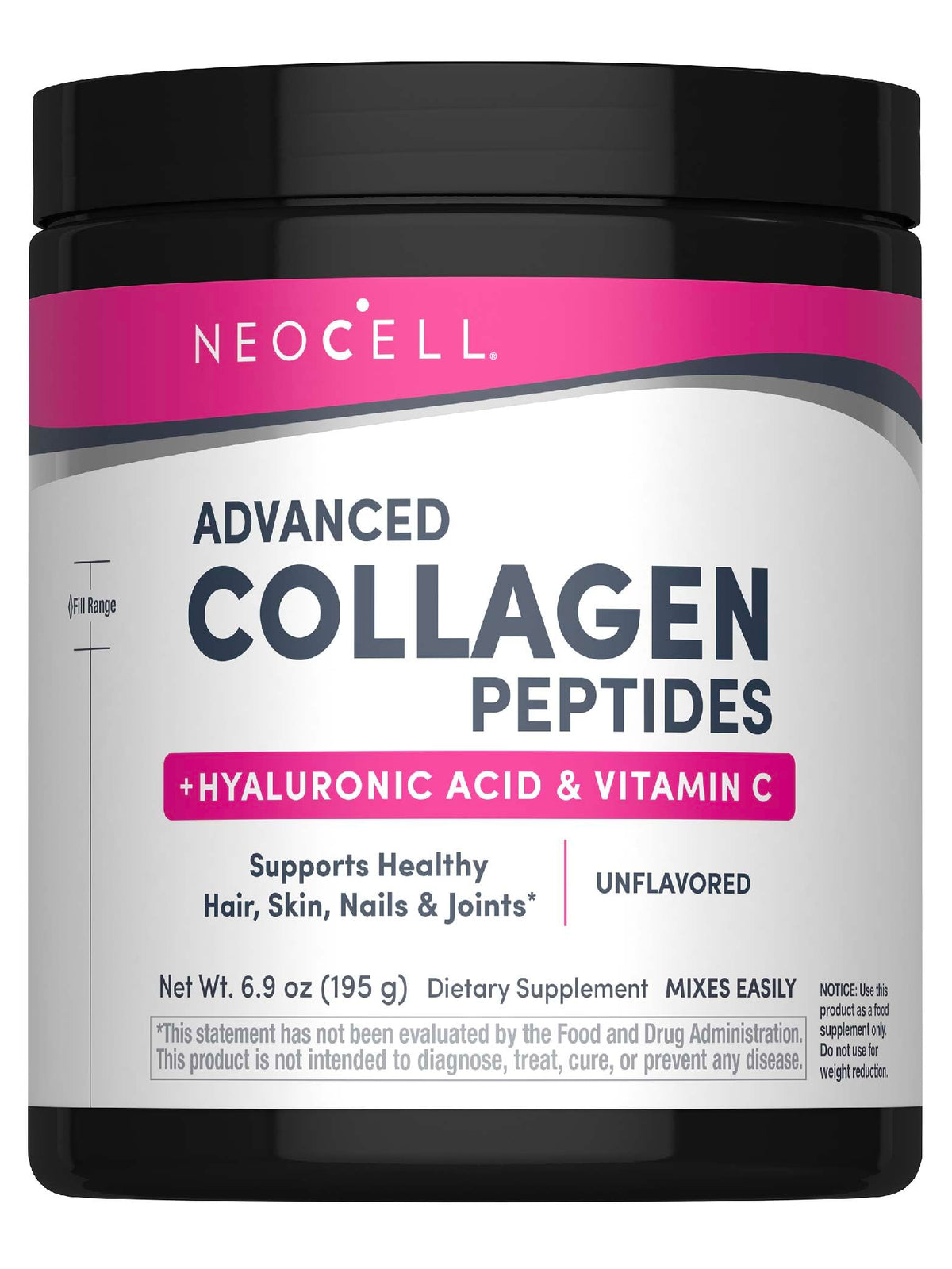 Poudre de collagène NeoCell 6,9 oz en pot