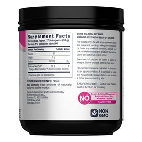 Poudre de collagène NeoCell au-dessus d'un smoothie