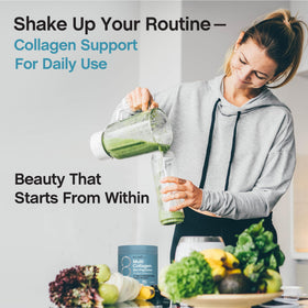 Poudre de collagène NeoCell mélangée dans un smoothie