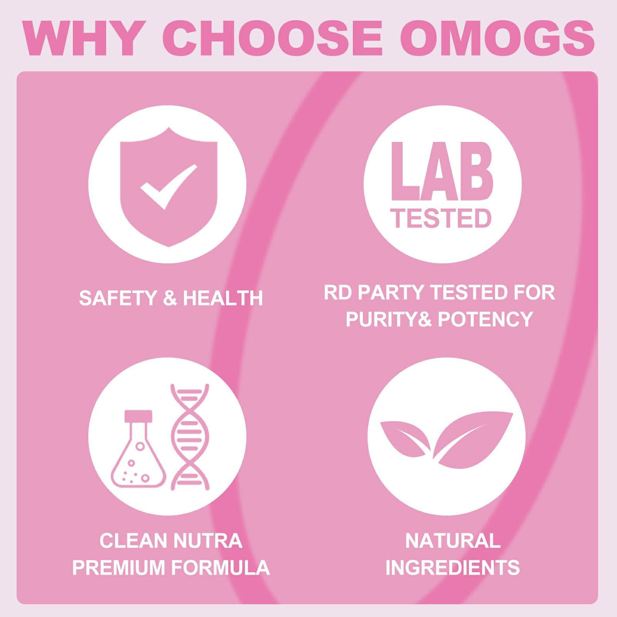 Poudre de collagène OMOGS 222g vue de dos avec informations nutritionnelles