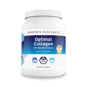 Poudre de collagène Optimal BIOTICS RESEARCH 499g vue de face