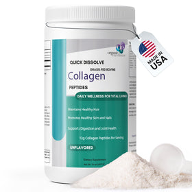 Poudre de collagène Organic Excellence vue avant avec un emballage clair