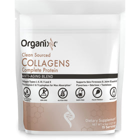 Poudre de collagène Organixx vue de face, emballage 159g