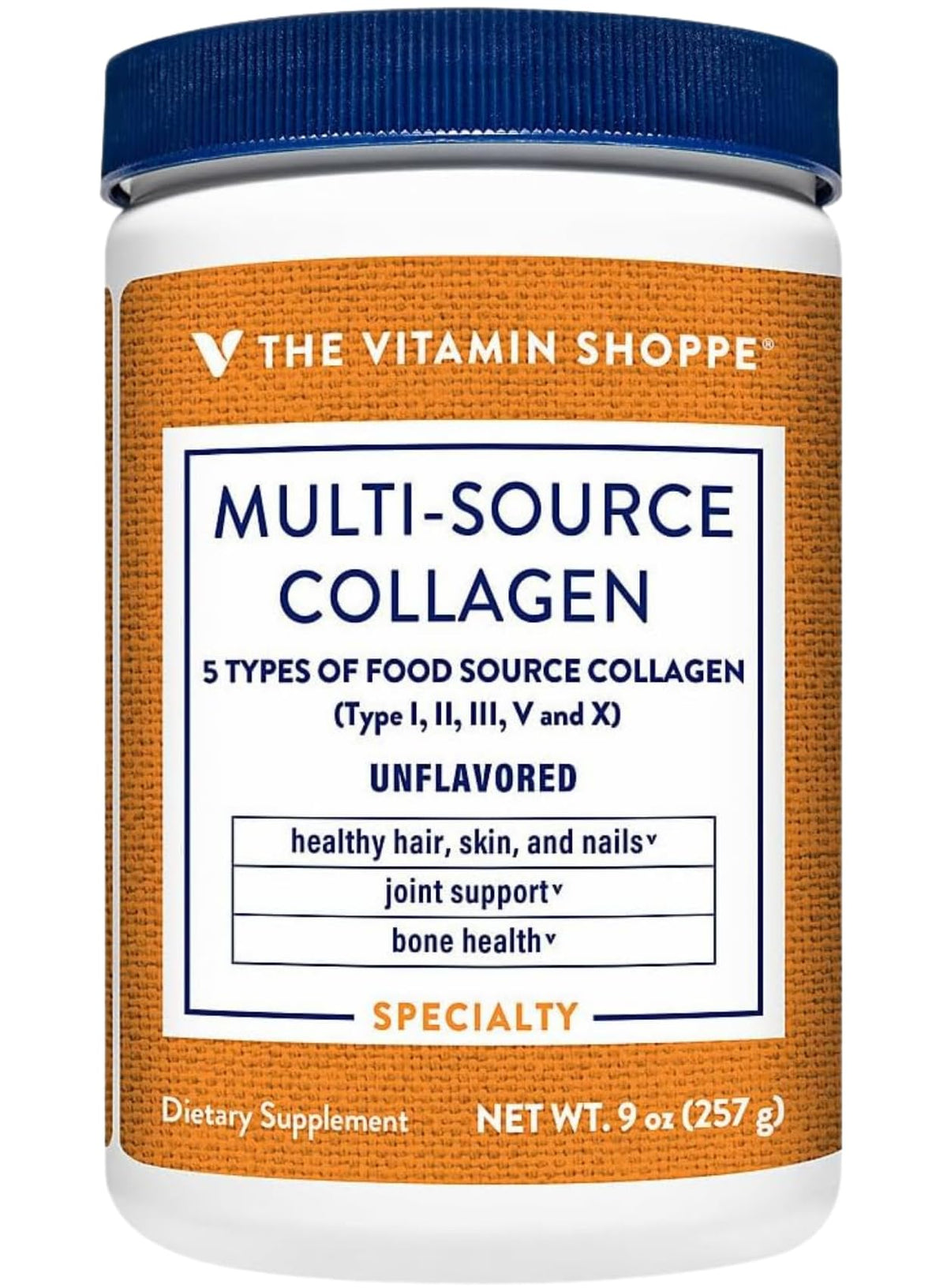 Poudre de collagène peptides inodore The Vitamin Shoppe vue avant